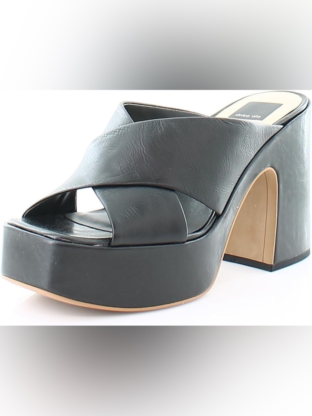 Dolce Vita Black Crossover Platform Slide
